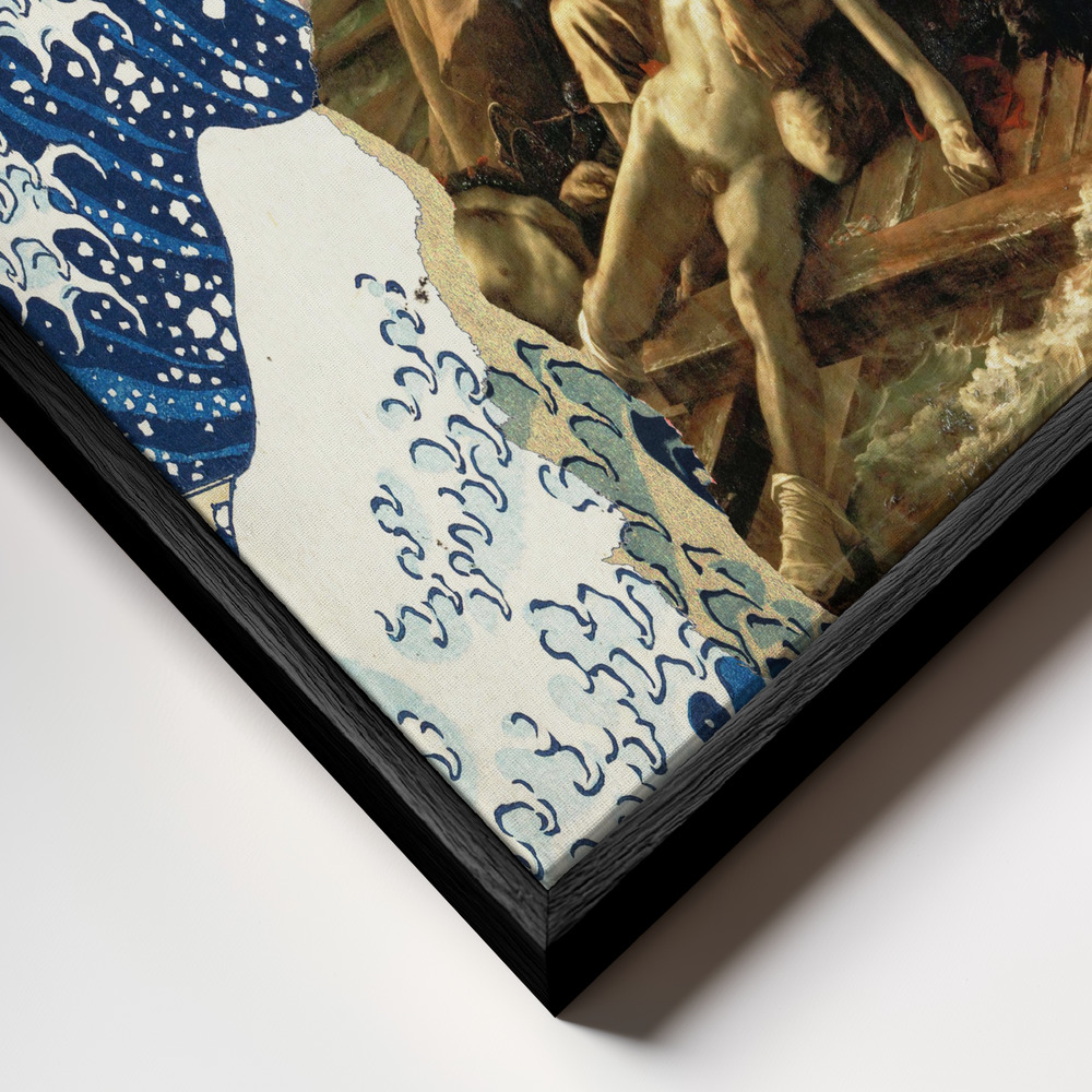 Stampe su tela - Tragedy In the Storm primo piano della cornice - cornice nera