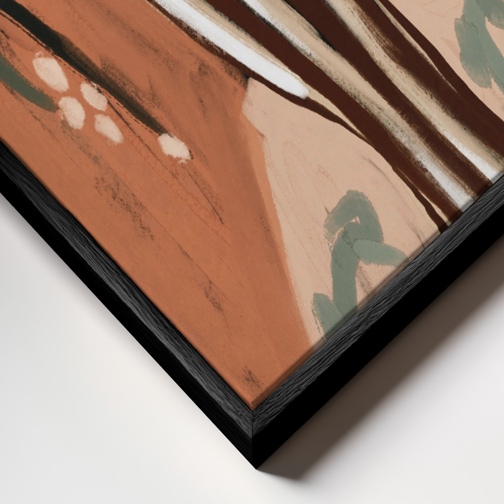 Canvas schilderi - Floral still life no 3 frame close-up - zwart frame