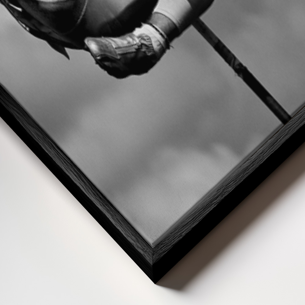 Canvas schilderi - A Cross in the Sky frame close-up - zwart frame