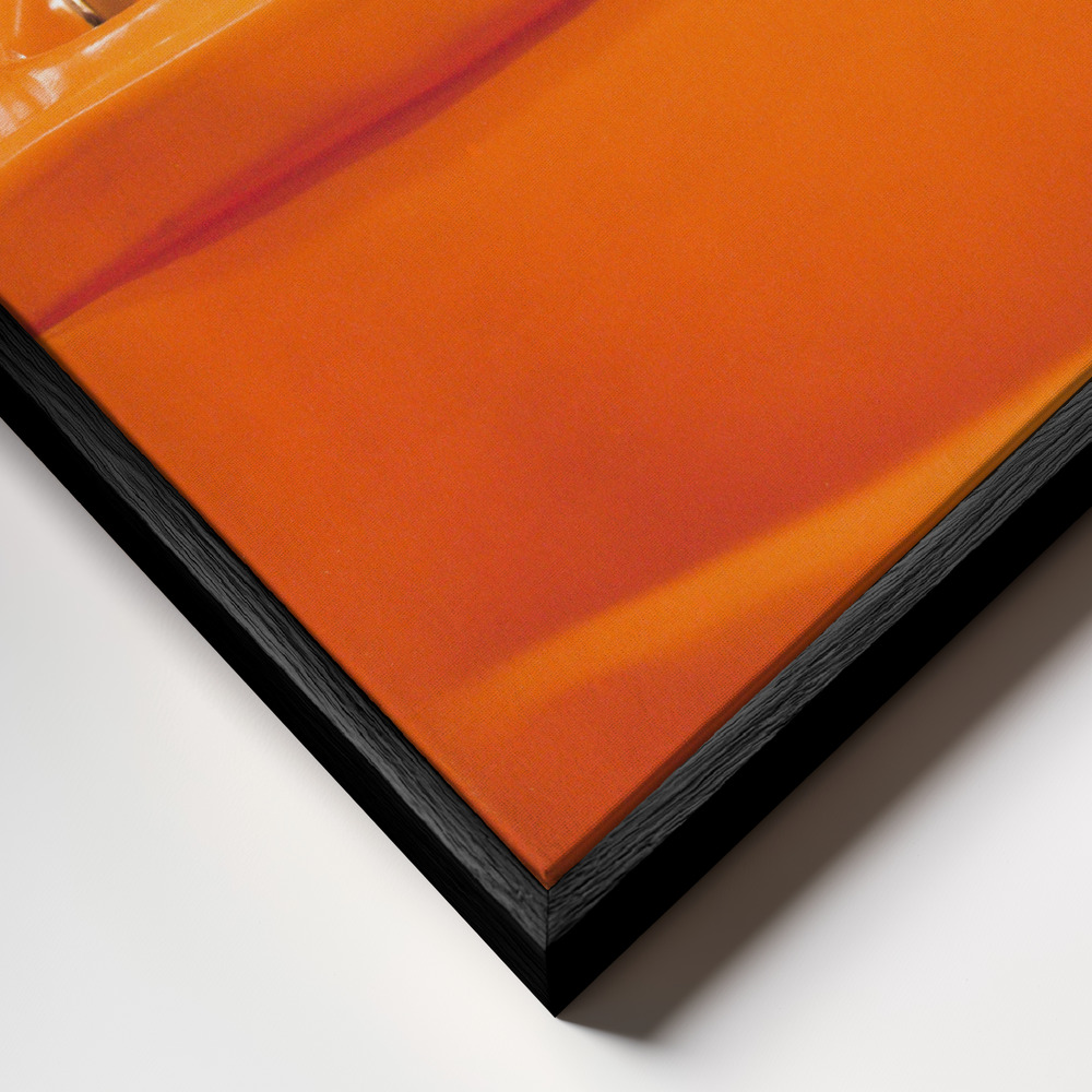 Canvas schilderi - Orange Tub frame close-up - zwart frame