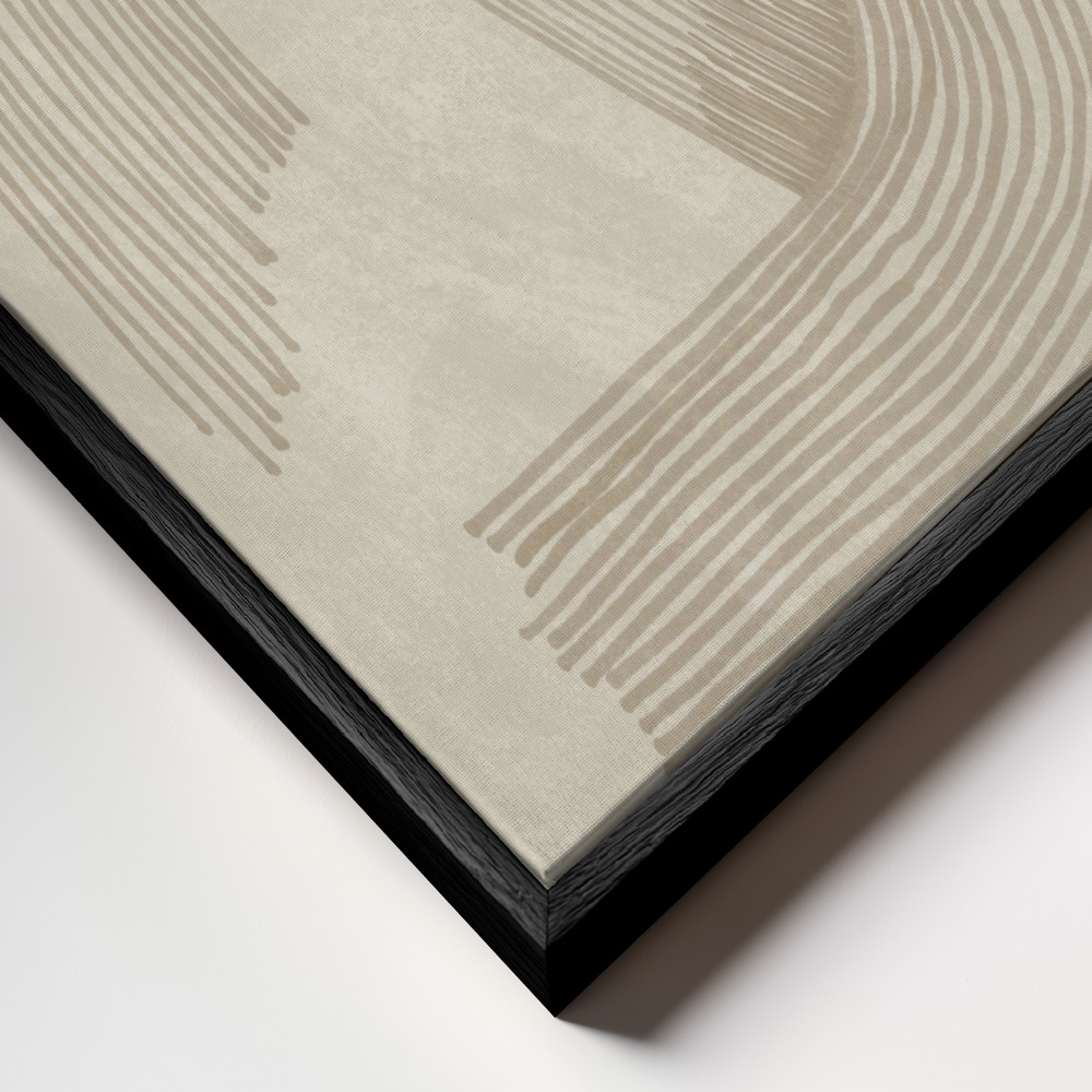 Toile - Abstract Sophisticated Line 01 cadre en gros plan - cadre noir