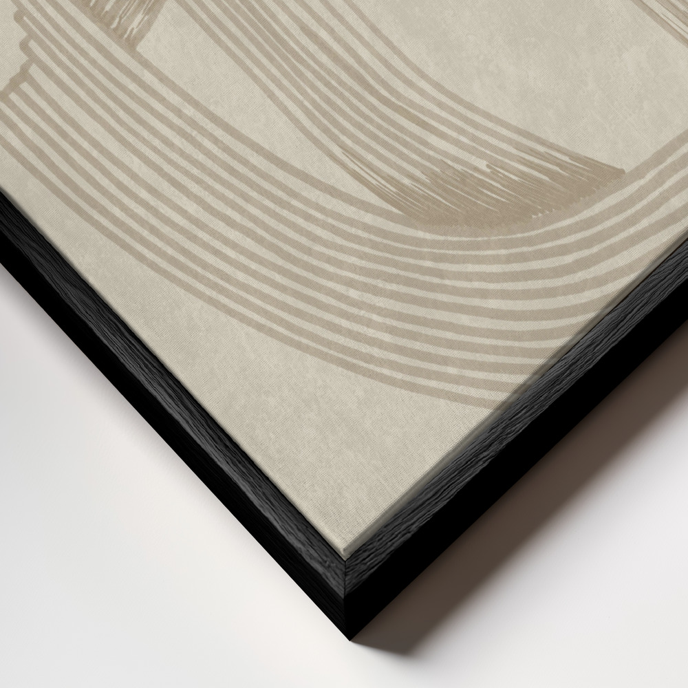 Toile - Abstract Sophisticated Line 02 cadre en gros plan - cadre noir