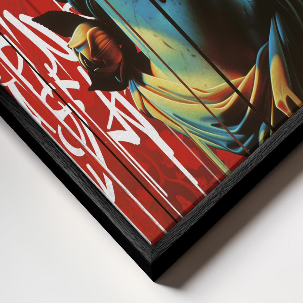 Canvas taulu - Vandal Ariadna kehys lähikuvassa - musta kehys