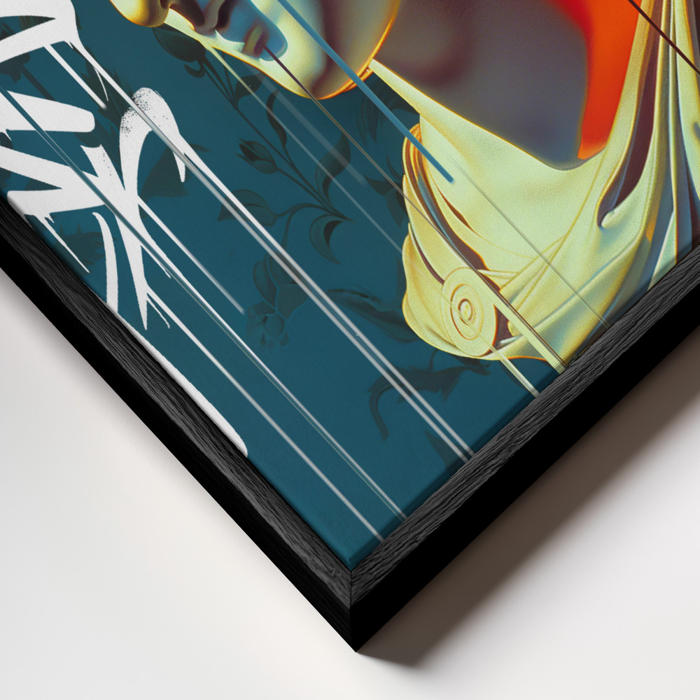 Canvas taulu - Vandal Casandra kehys lähikuvassa - musta kehys