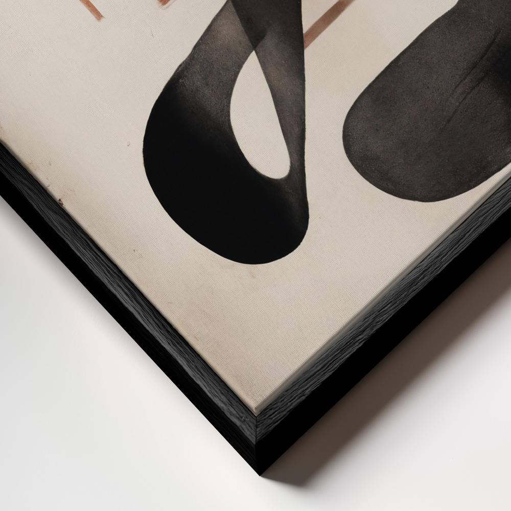 Toile - Japandi Modern Objects cadre en gros plan - cadre noir