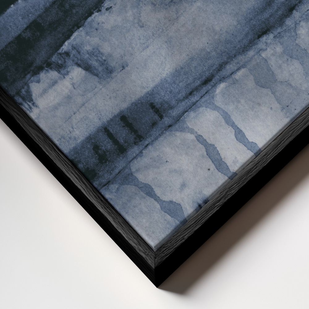 Canvas schilderi - Blu 3 frame close-up - zwart frame
