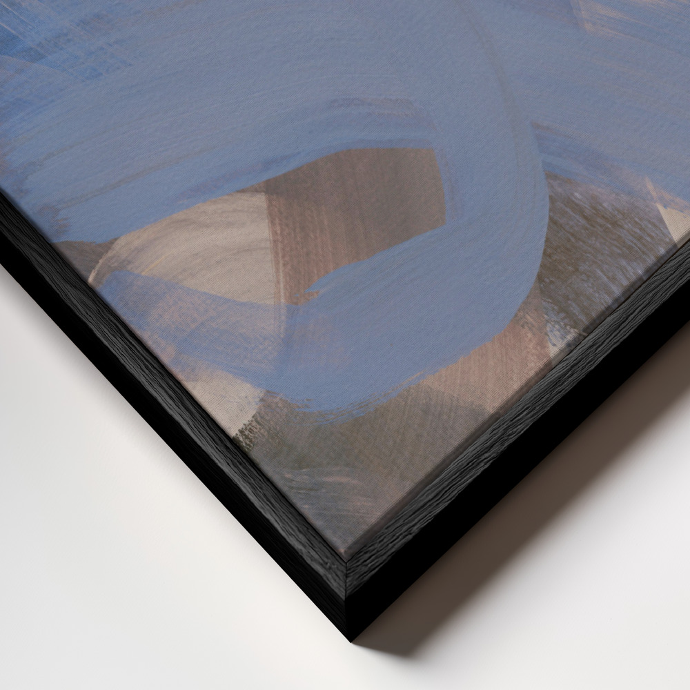 Canvas schilderi - Abstract Brush Strokes 124X frame close-up - zwart frame