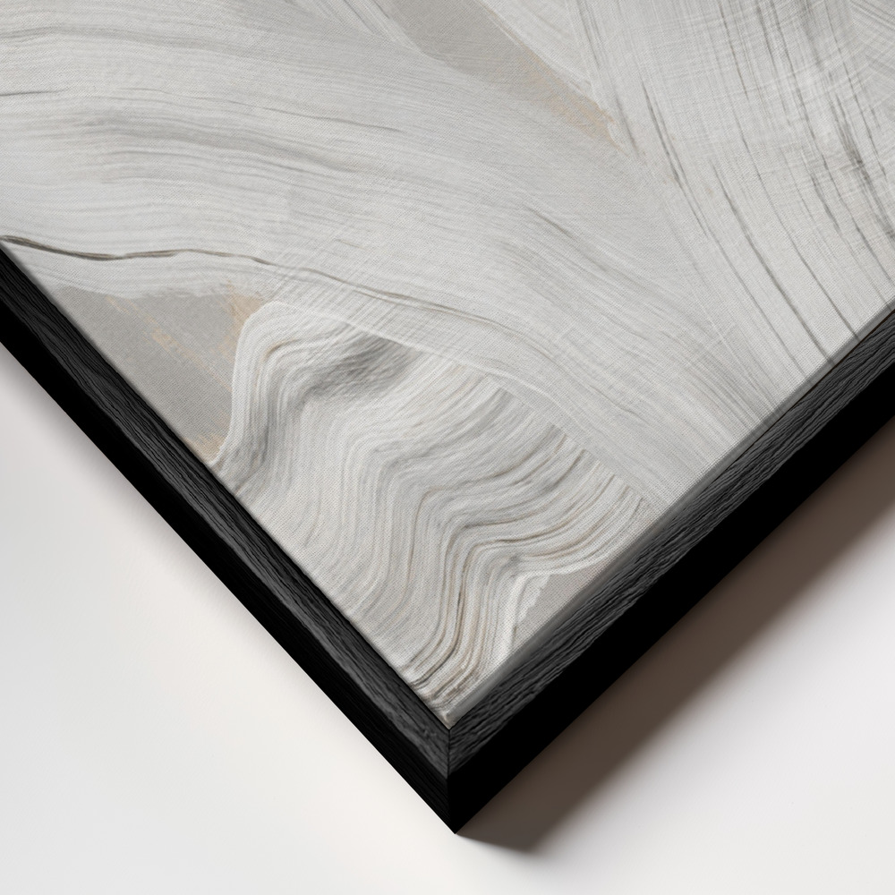 Canvas schilderi - Abstract Brush Strokes 126 frame close-up - zwart frame