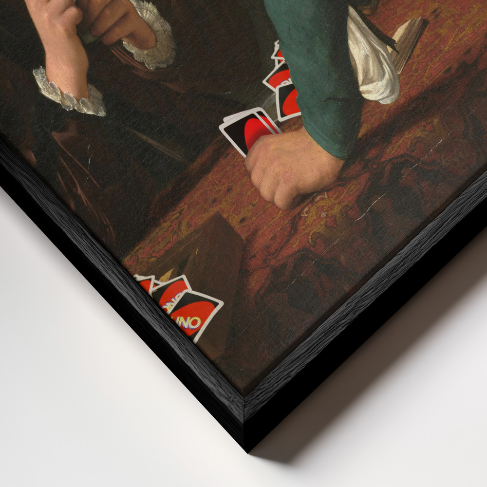 Canvas print - Backside Victory frame close up - black frame