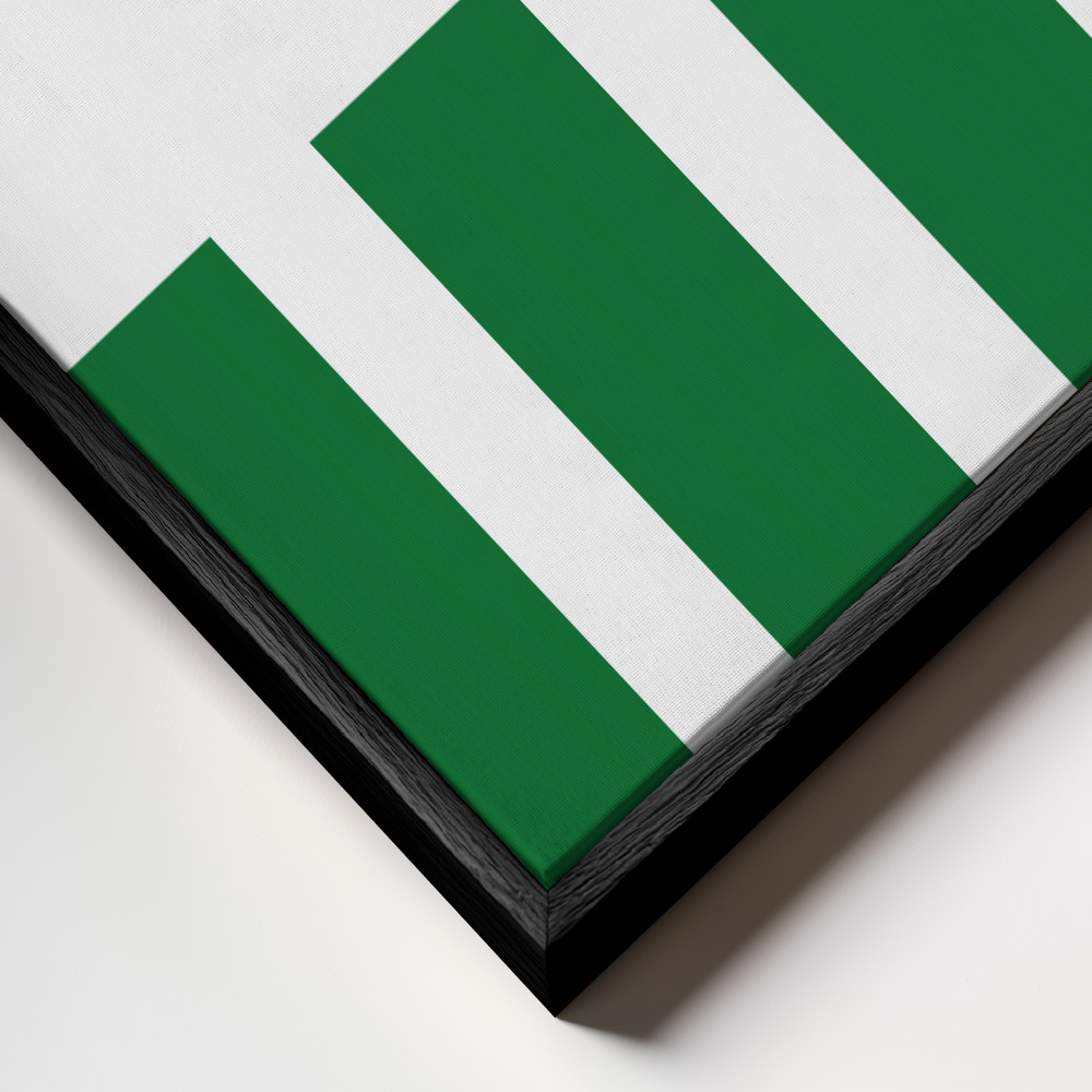 Canvas print - Mjölk Grön frame close up - black frame