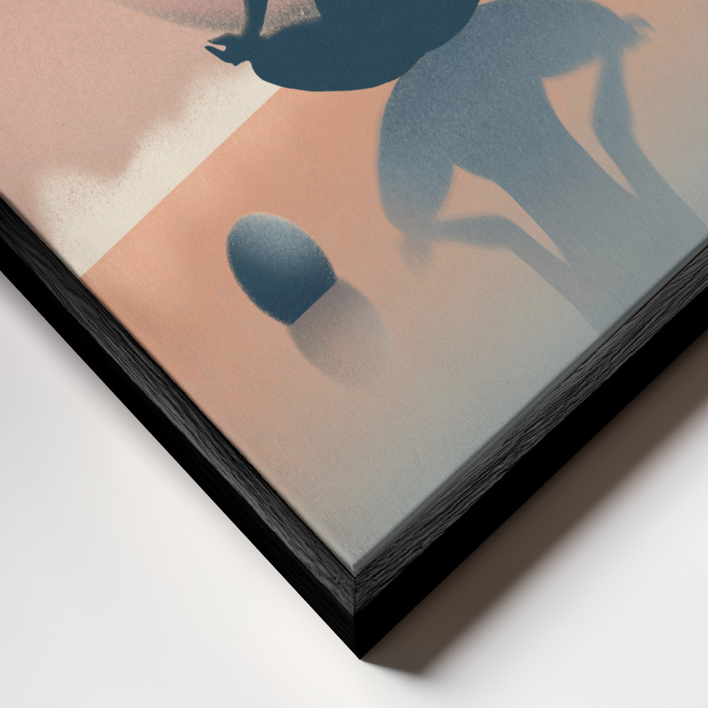 Canvas schilderi - Sunset Thoughts frame close-up - zwart frame