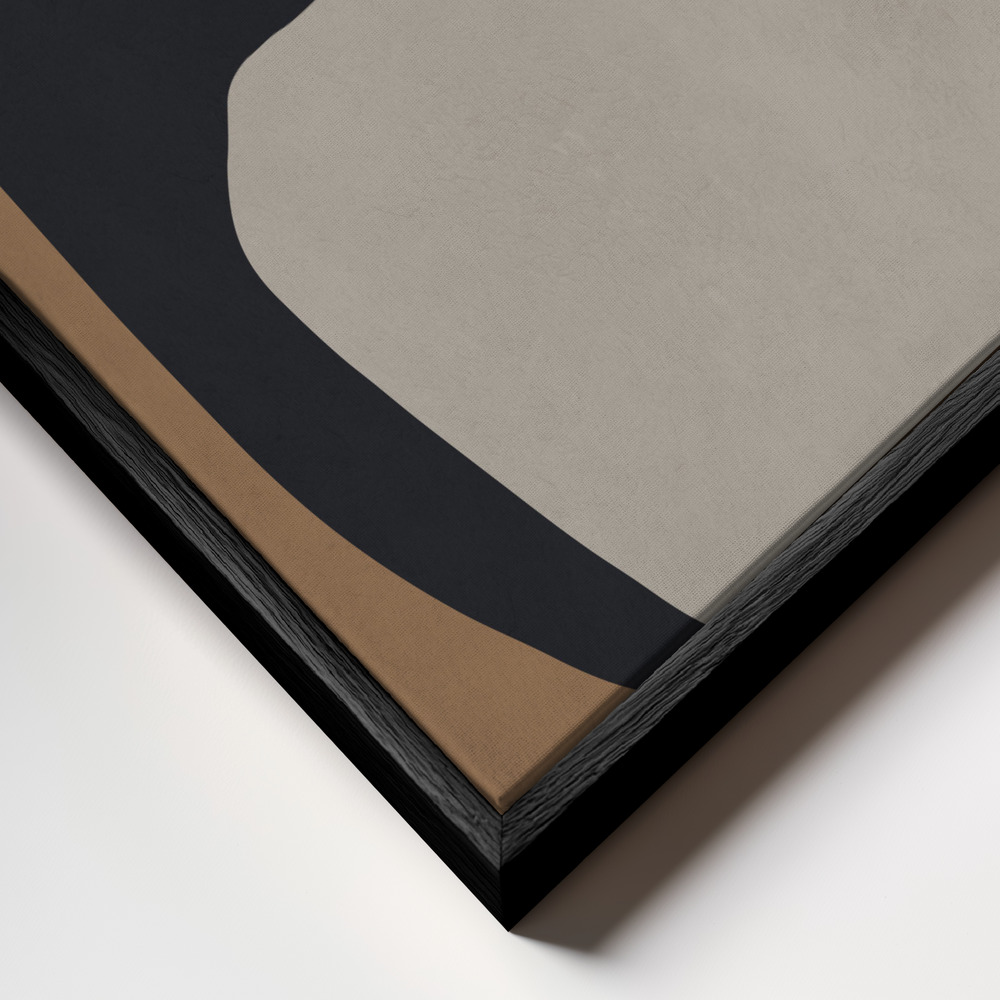 Toile - Brown and black art 1 cadre en gros plan - cadre noir