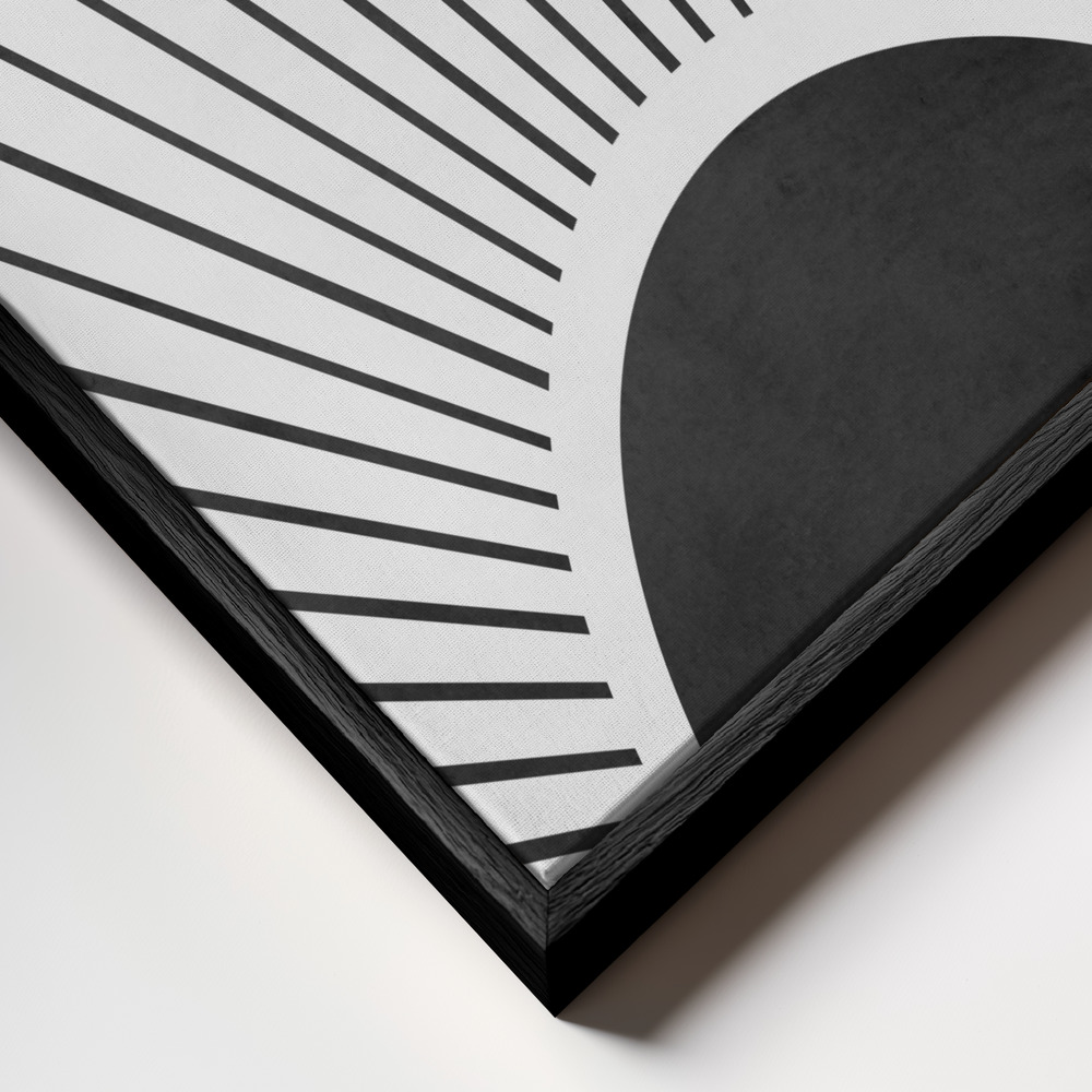 Toile - Sun rays cadre en gros plan - cadre noir