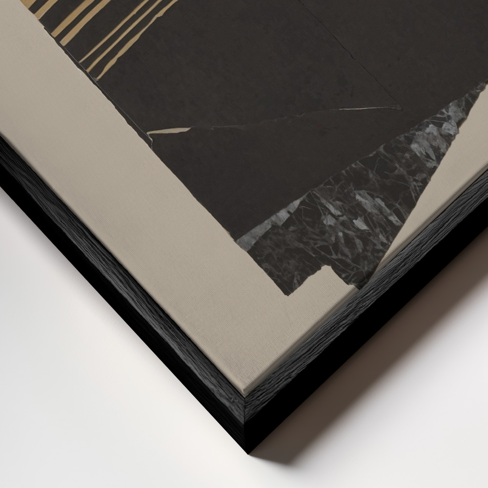 Toile - Dark Paper Cut cadre en gros plan - cadre noir