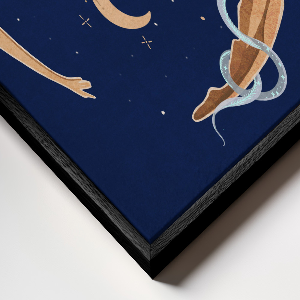 Canvas print - Celestial Harmony frame close up - black frame