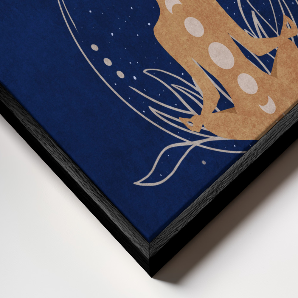 Stampe su tela - Soulful Serenity primo piano della cornice - cornice nera