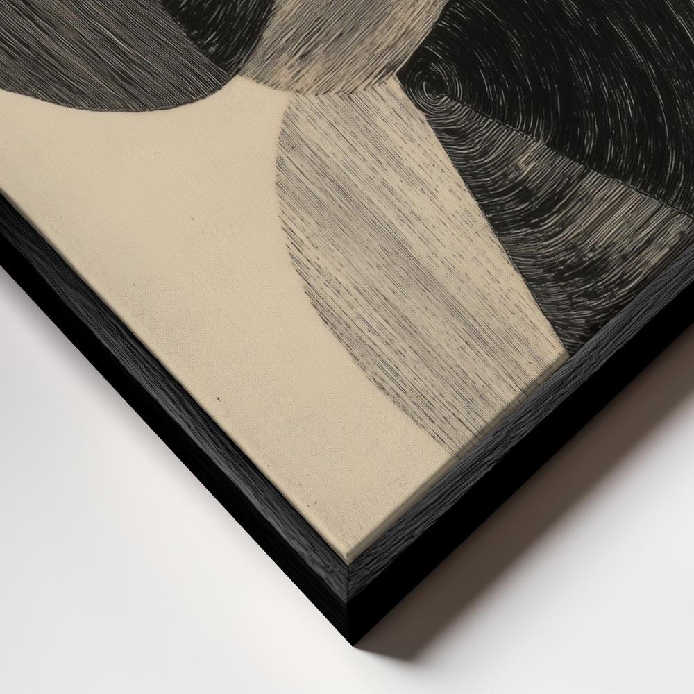 Canvas schilderi - Black Freeform frame close-up - zwart frame