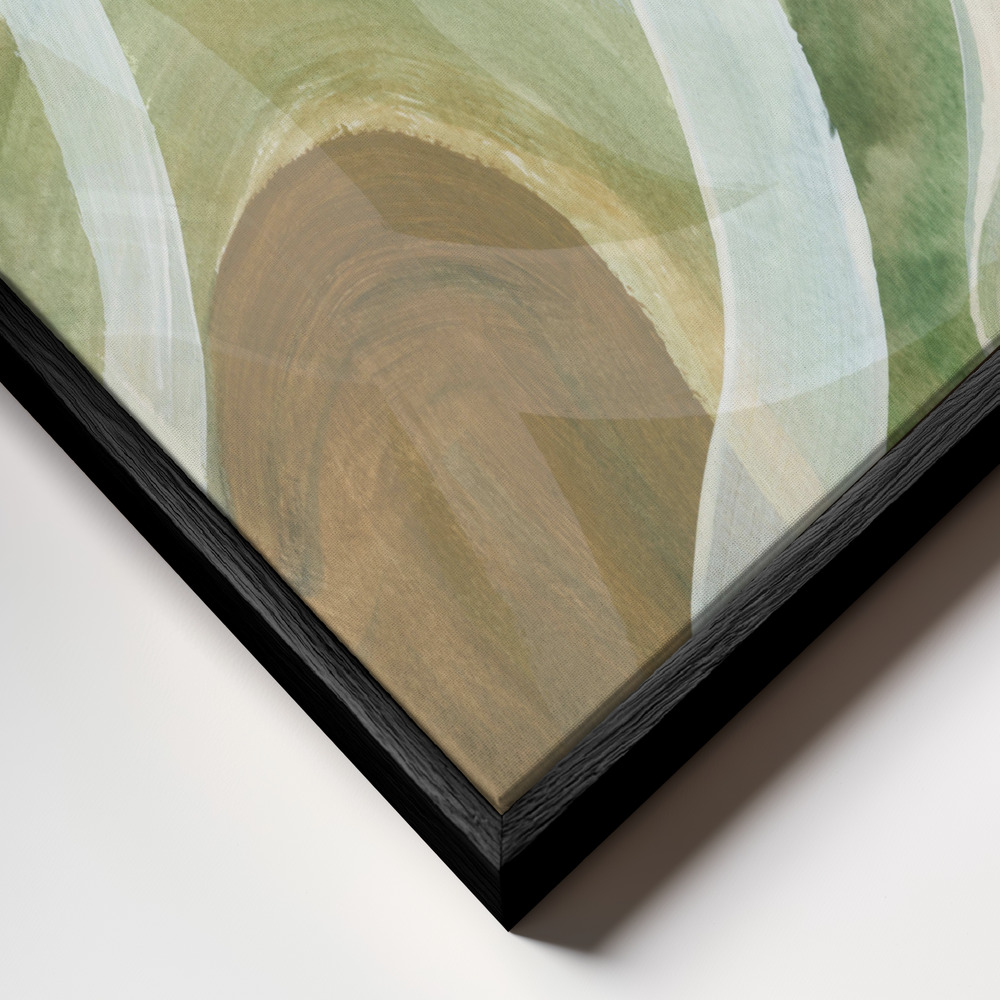 Canvas schilderi - Abstract Loops 2 frame close-up - zwart frame