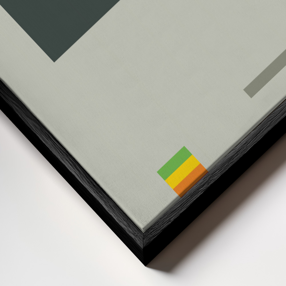 Lienzo - Abstract 01 primer plano del marco - marco negro