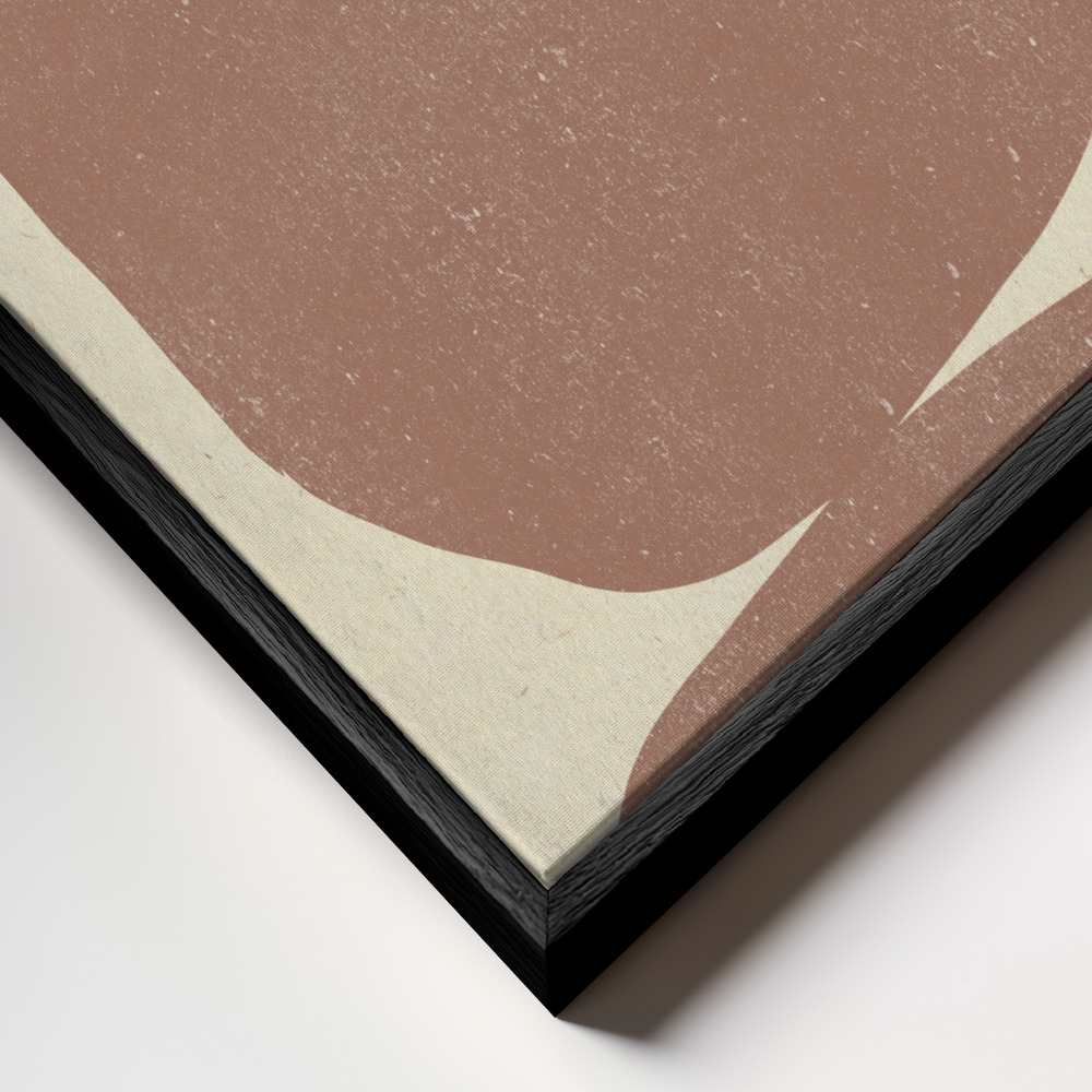 Toile - Earthy Stone cadre en gros plan - cadre noir