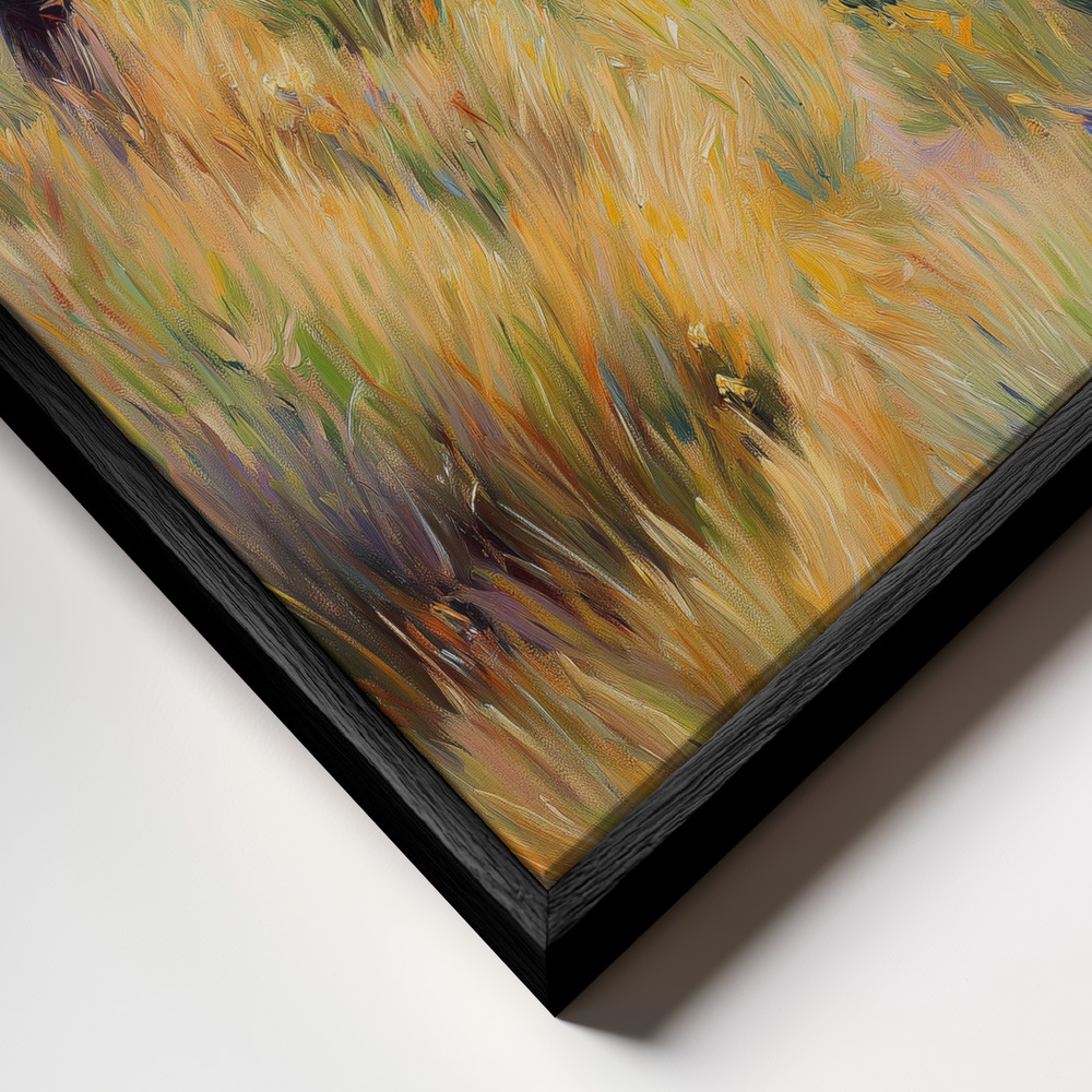 Canvas print - Shooting for love frame close up - black frame