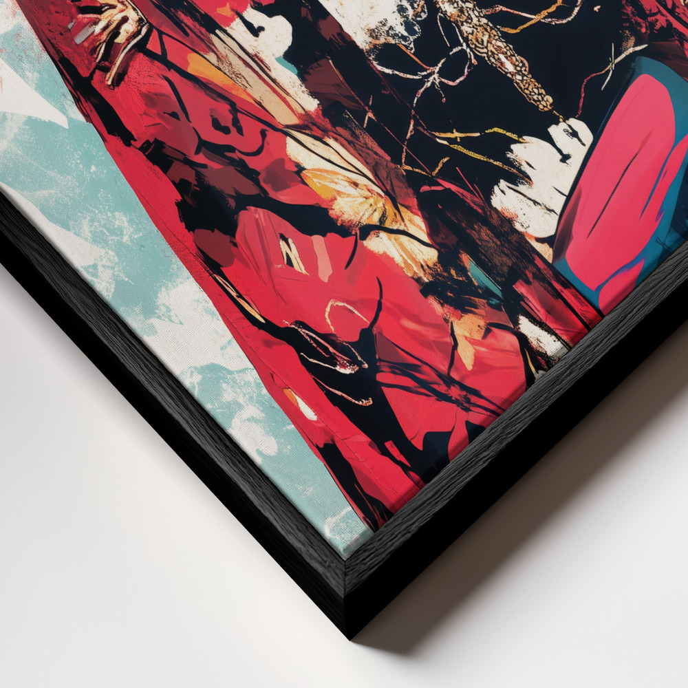 Canvas print - Autumn Frida frame close up - black frame