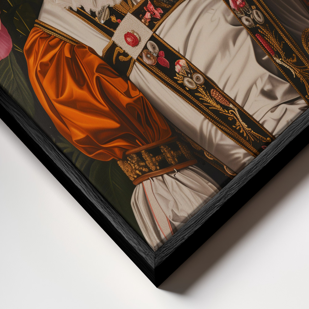 Canvas print - Cosmic Renaissance frame close up - black frame