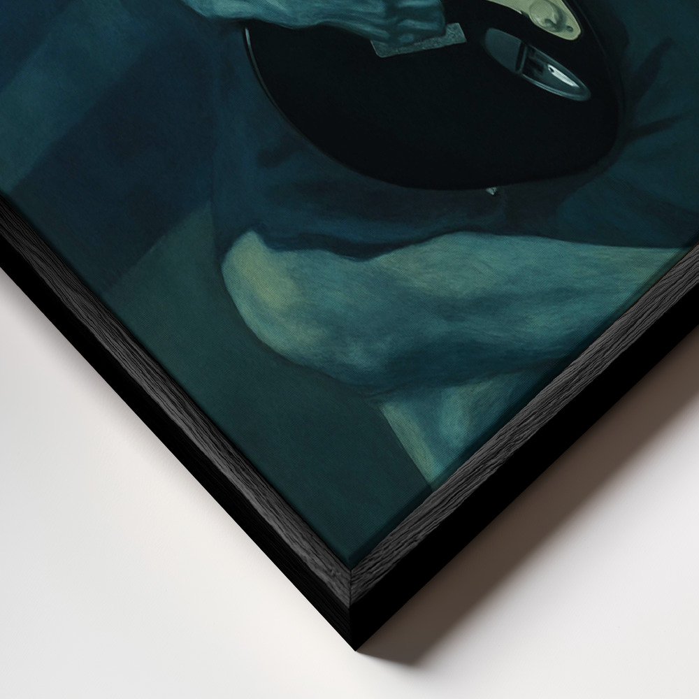 Canvas print - The Old Rocker frame close up - black frame