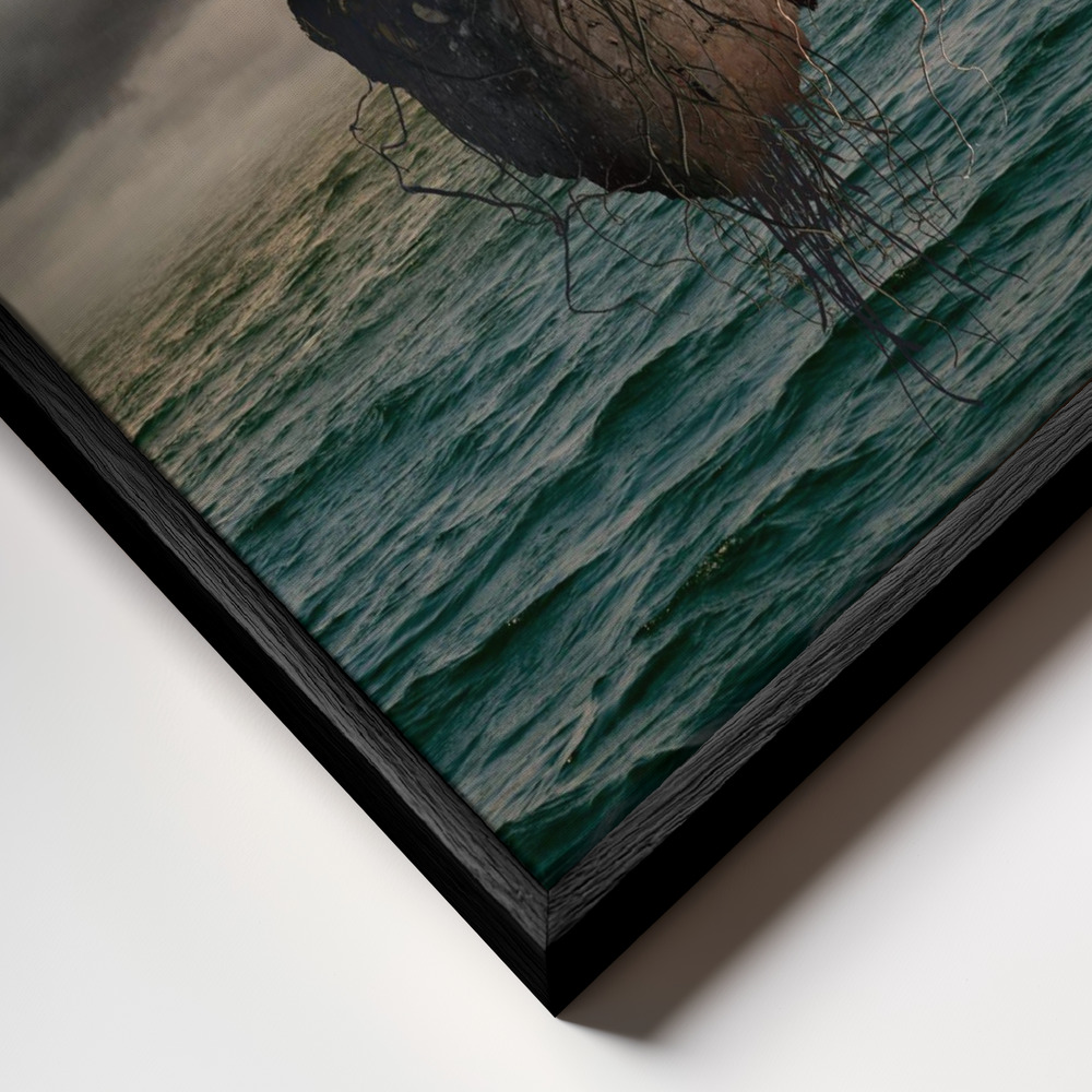 Canvas schilderi - Parallel world 2 frame close-up - zwart frame