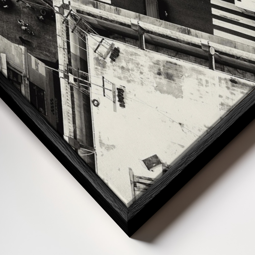 Canvas print - Yellow Flow frame close up - black frame