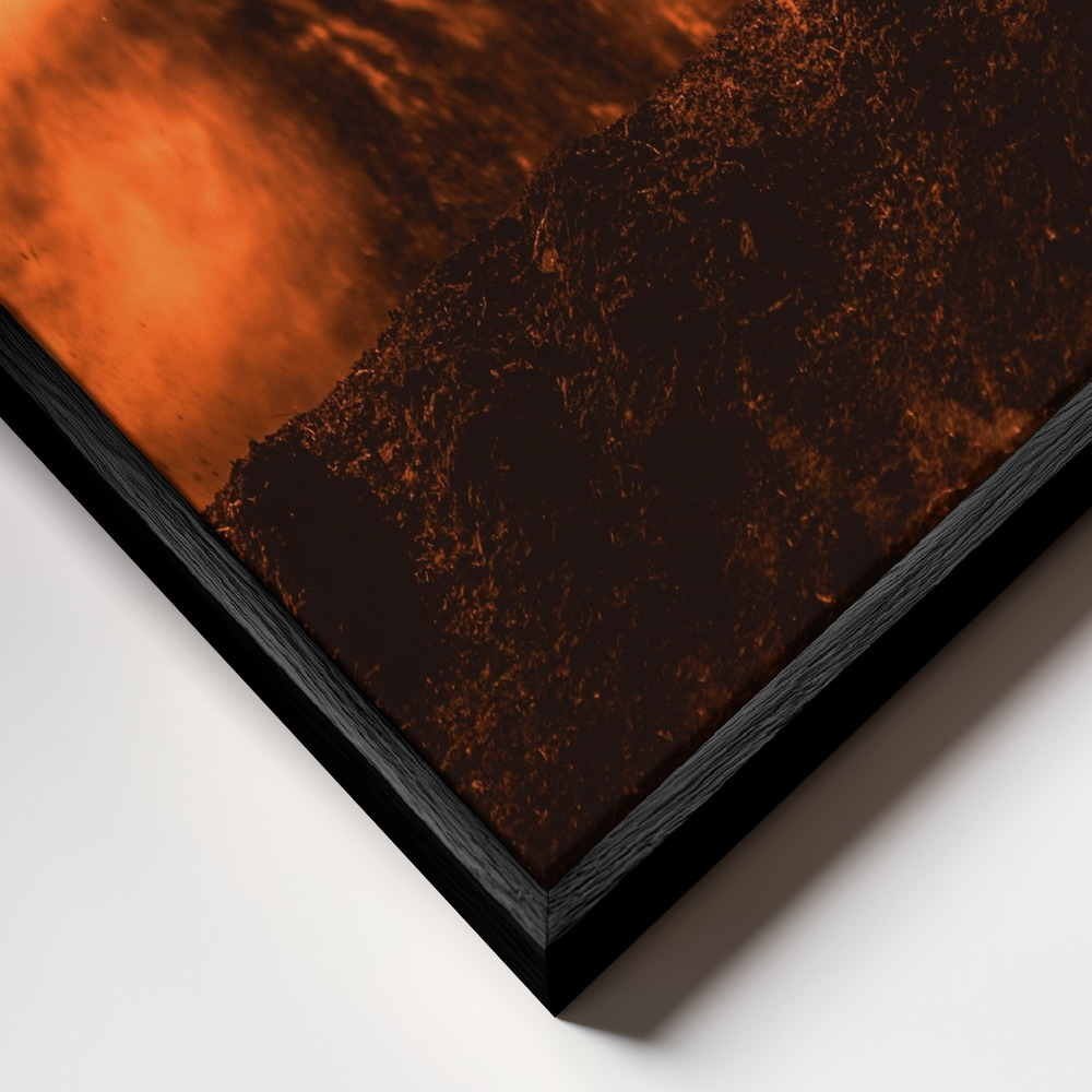 Toile - Above cadre en gros plan - cadre noir