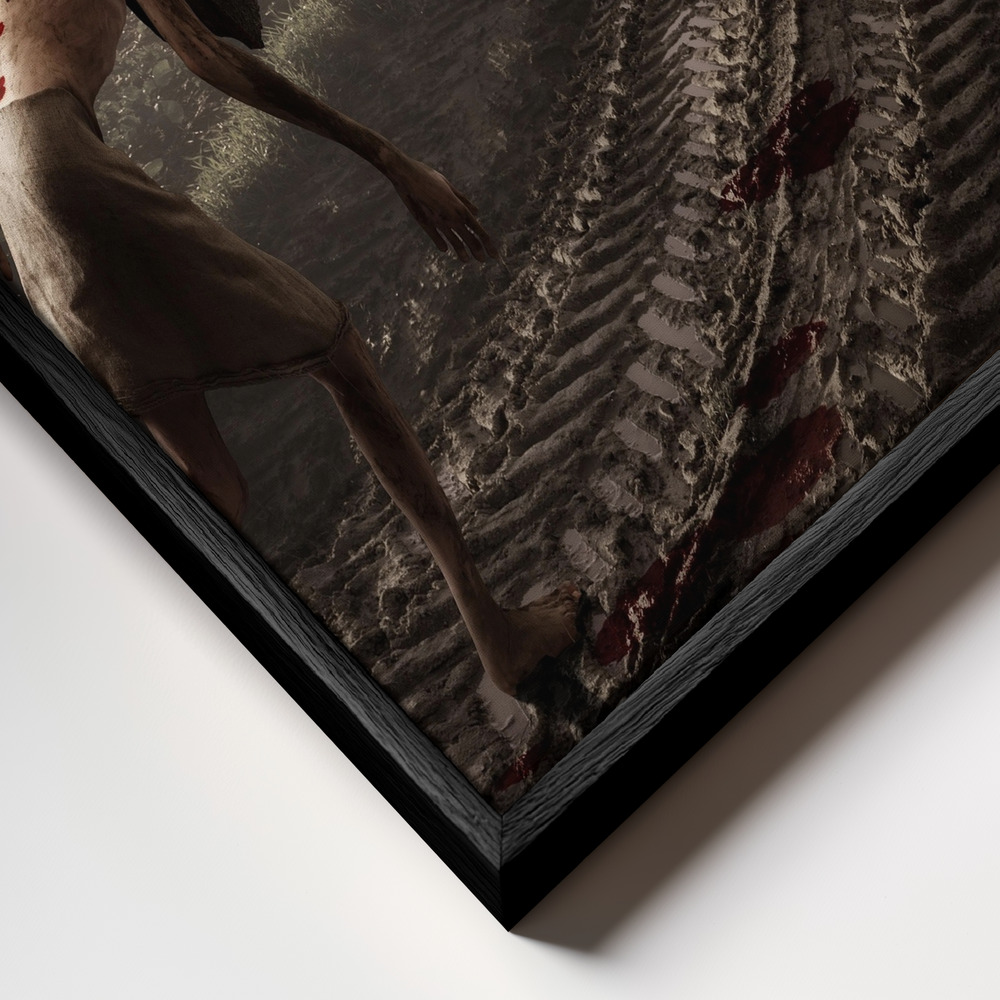 Canvas schilderi - Another Brick frame close-up - zwart frame