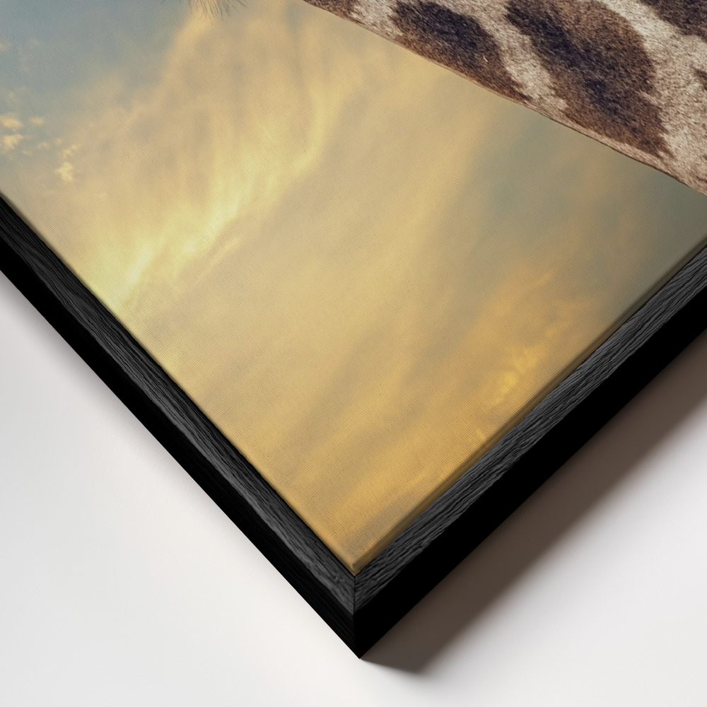 Canvas schilderi - The friendly giant frame close-up - zwart frame