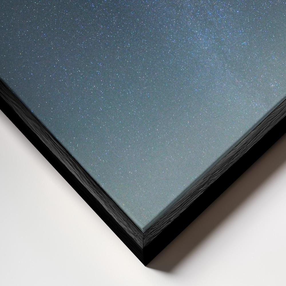 Canvas print - Meteor night frame close up - black frame