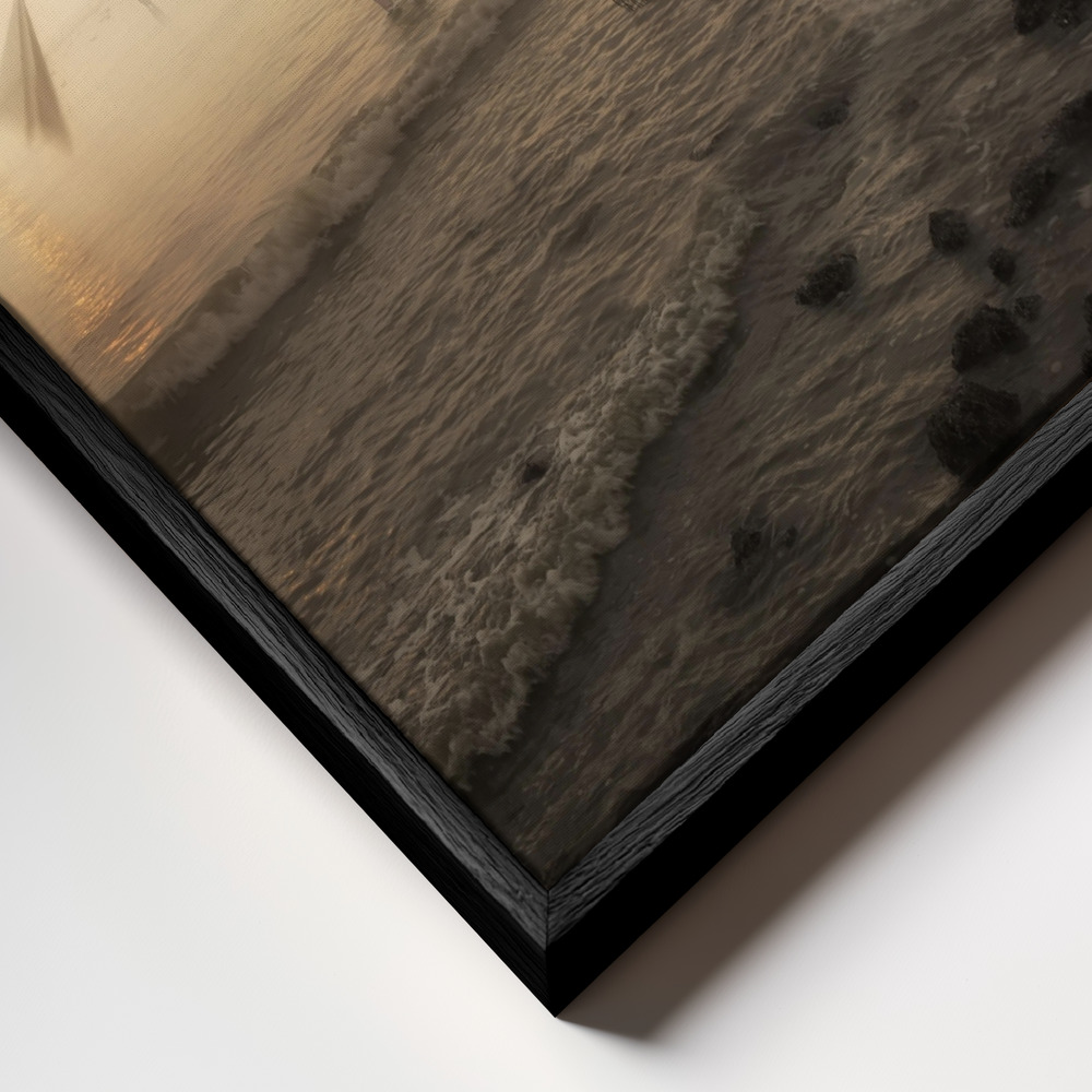 Canvas schilderi - Released frame close-up - zwart frame
