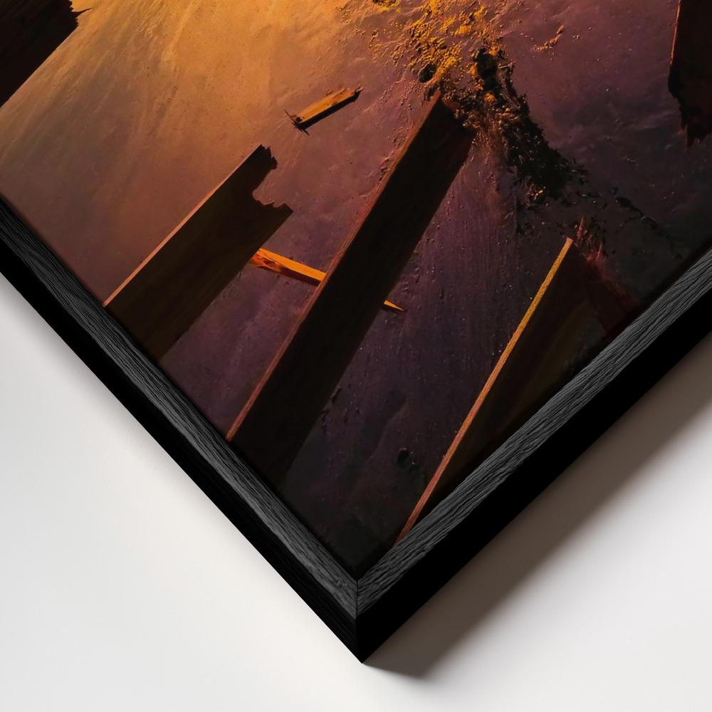 Canvas schilderi - Freedom frame close-up - zwart frame