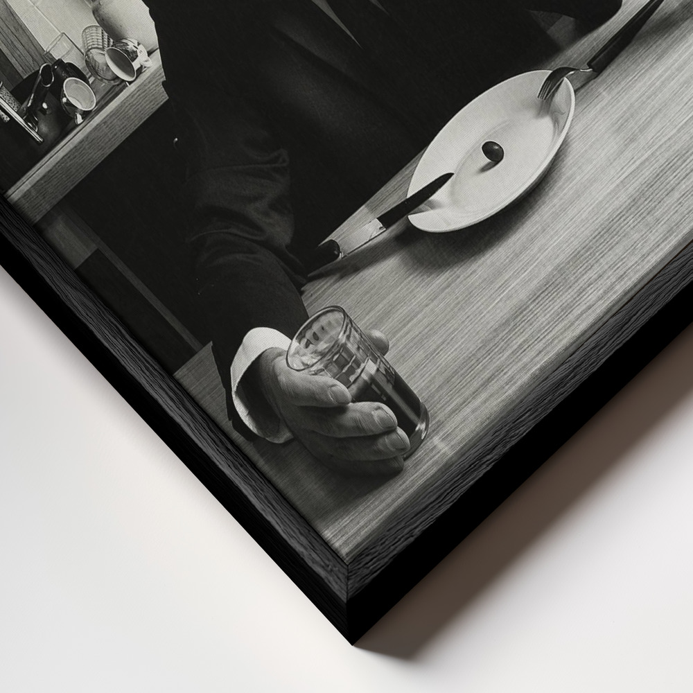 Canvas print - Just one day alone frame close up - black frame