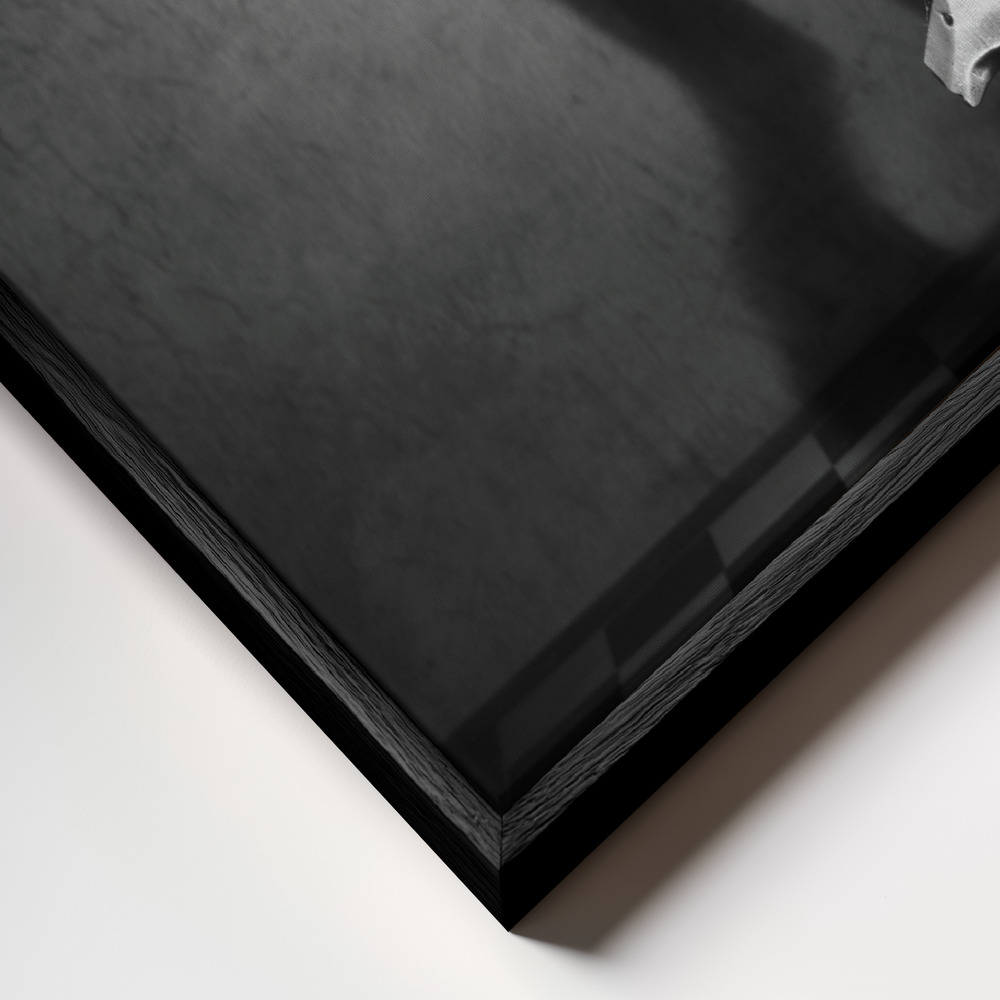 Toile - The soul of a mustang cadre en gros plan - cadre noir