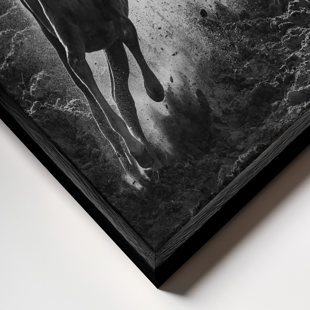 Canvas schilderi - Take off frame close-up - zwart frame