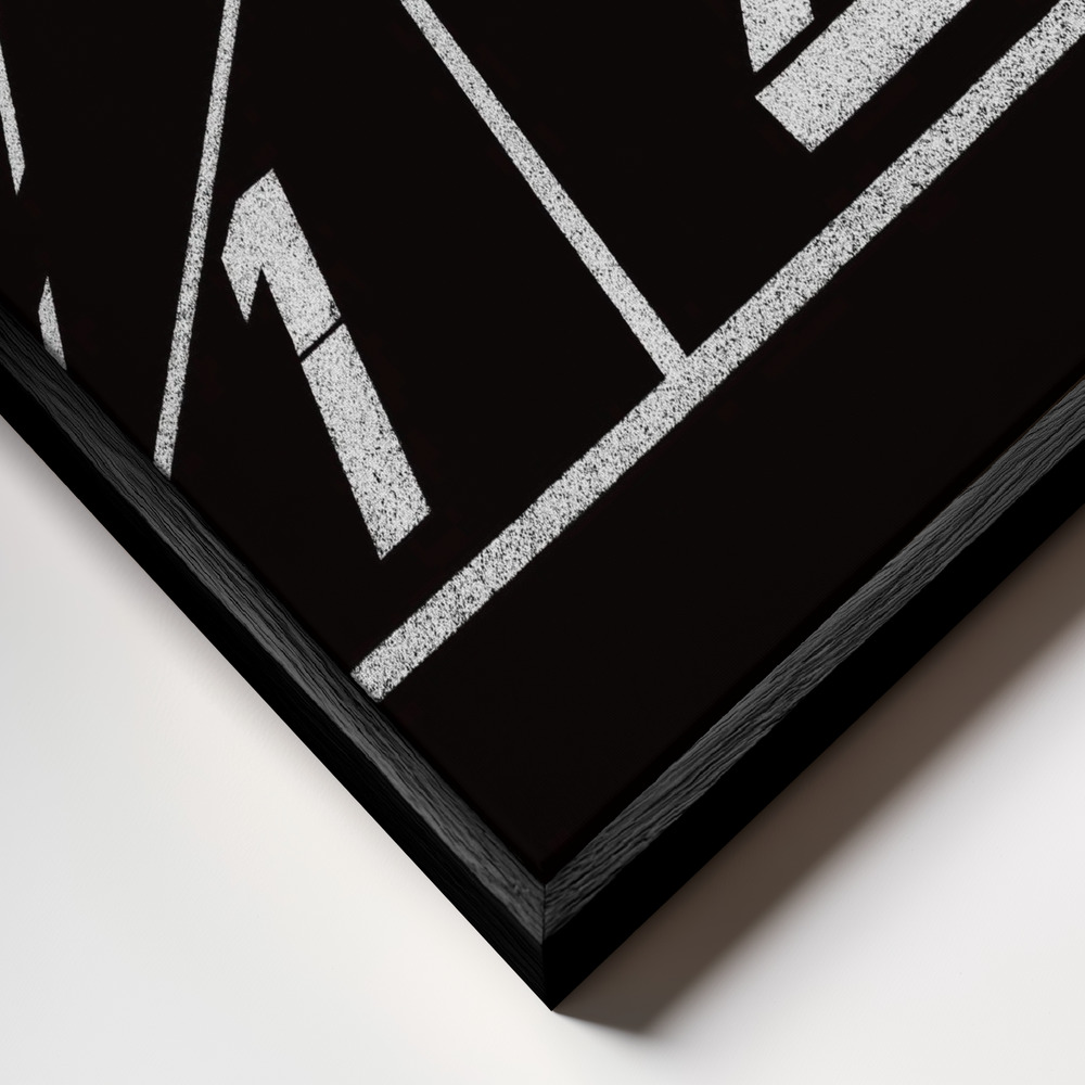 Toile - 123 cadre en gros plan - cadre noir