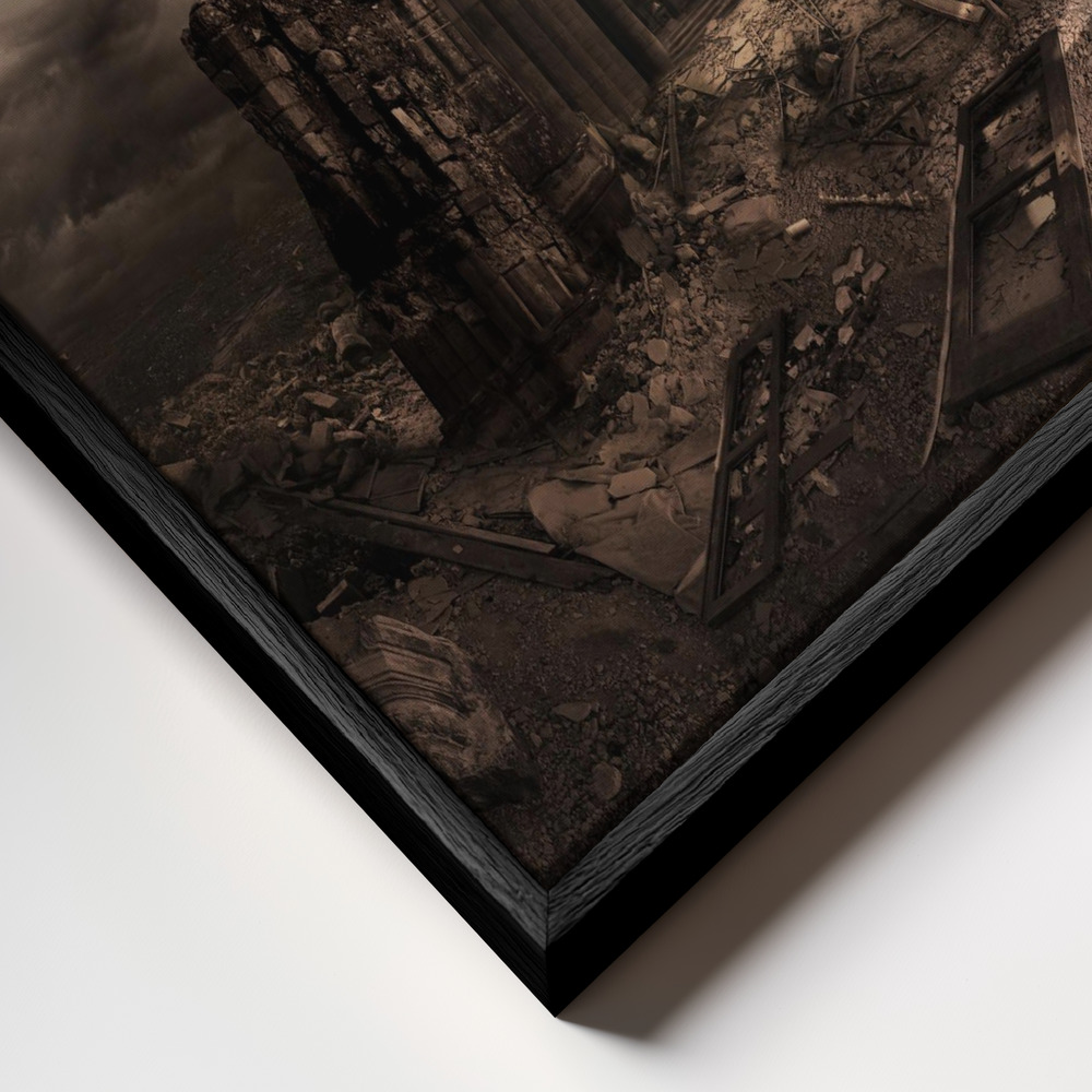 Canvas schilderi - Faith frame close-up - zwart frame