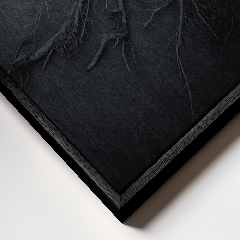 Canvas taulu - Roots kehys lähikuvassa - musta kehys