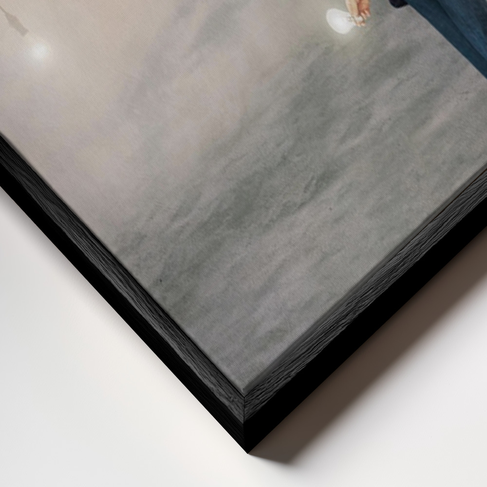 Canvas taulu - Illumination kehys lähikuvassa - musta kehys