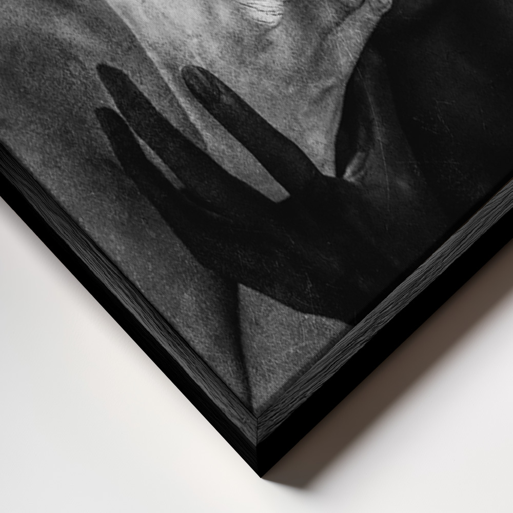 Toile - Lost my eyes cadre en gros plan - cadre noir