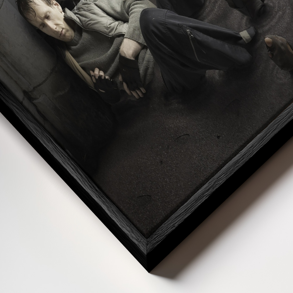 Canvas schilderi - Sinking frame close-up - zwart frame