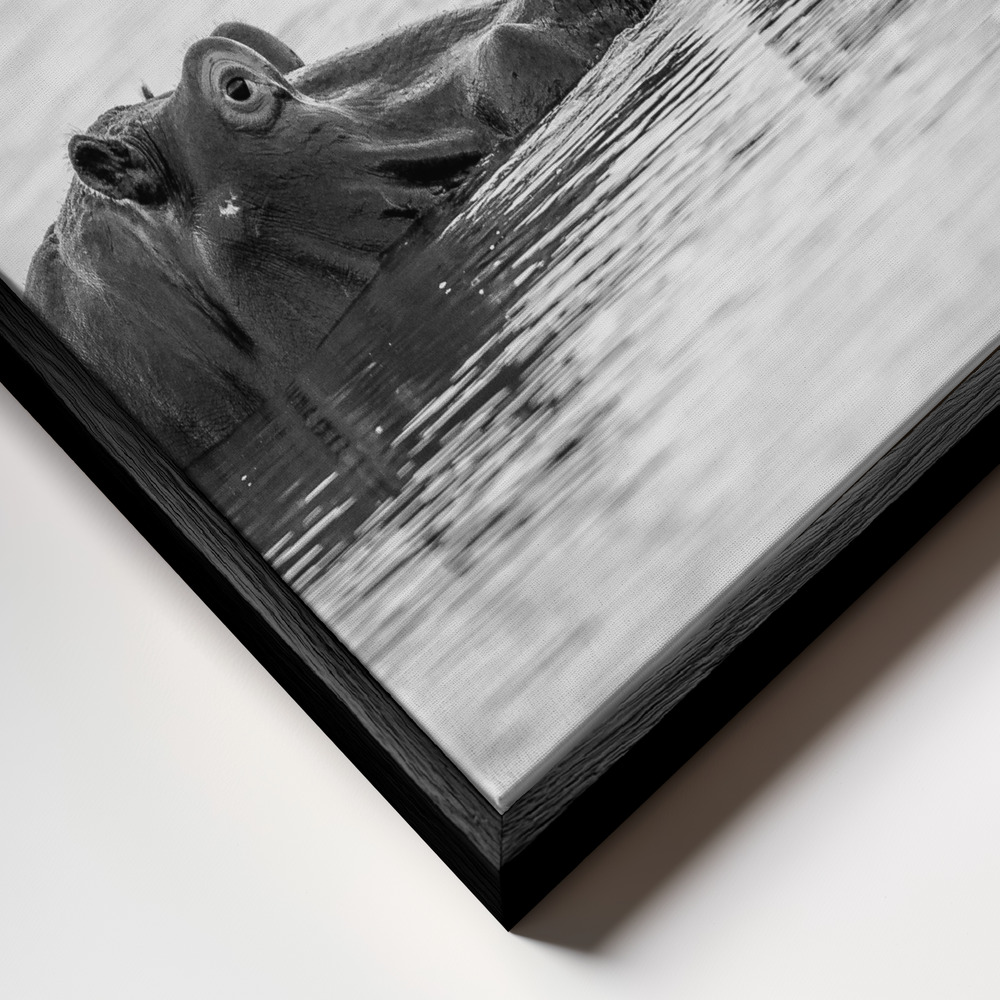 Toile - Eye level cadre en gros plan - cadre noir