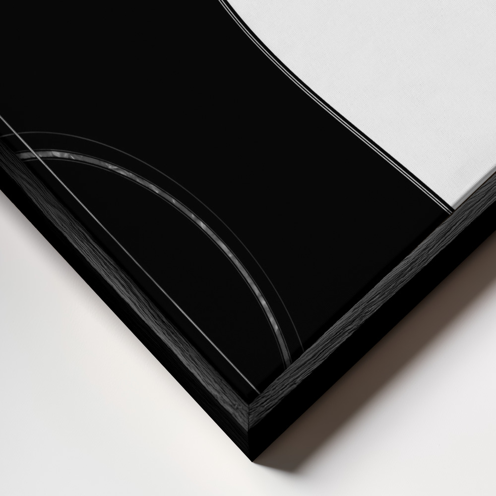 Lienzo - GUITAR primer plano del marco - marco negro