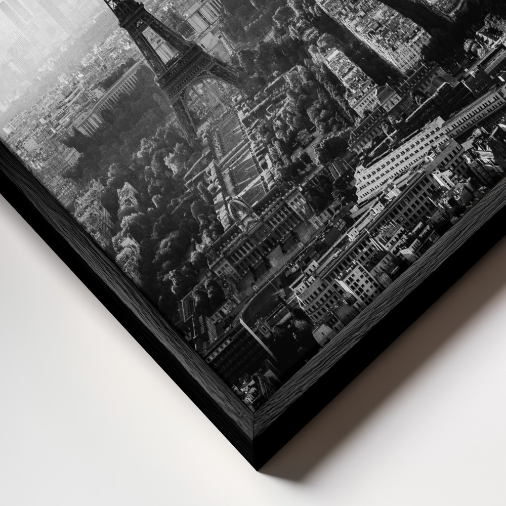 Toile - Paris cadre en gros plan - cadre noir