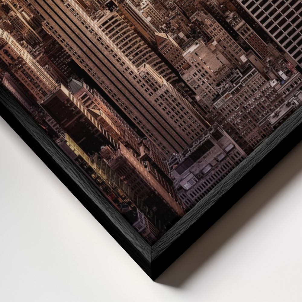 Canvas schilderi - Top of the Sunsets frame close-up - zwart frame