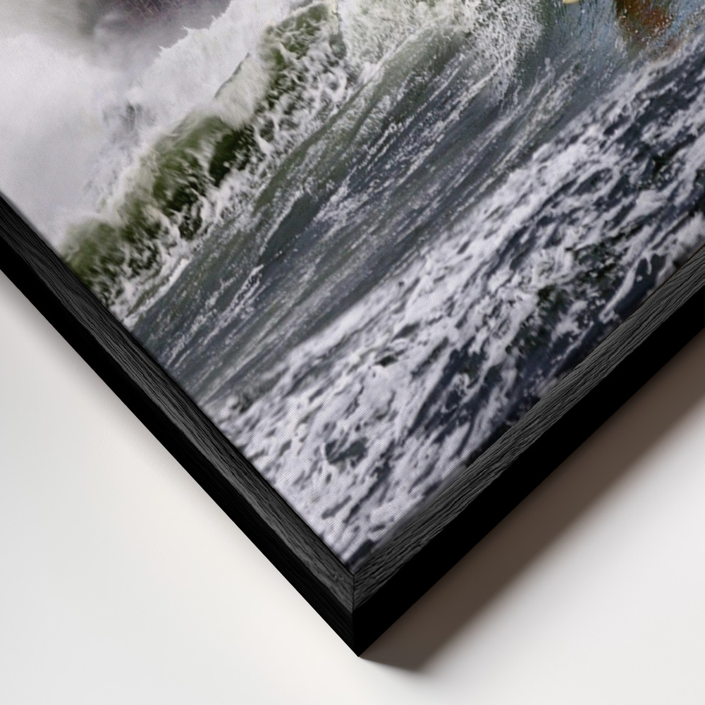 Canvas print - Tempest's Triumph frame close up - black frame